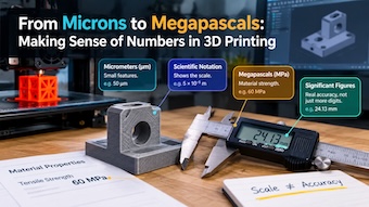 From Microns to Megapascals: Making Sense of Numbers in 3D Printing