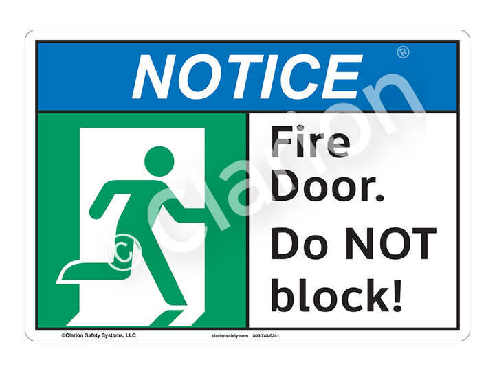 Notice Fire Door Sign