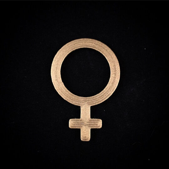 Copper Female Venus Symbol