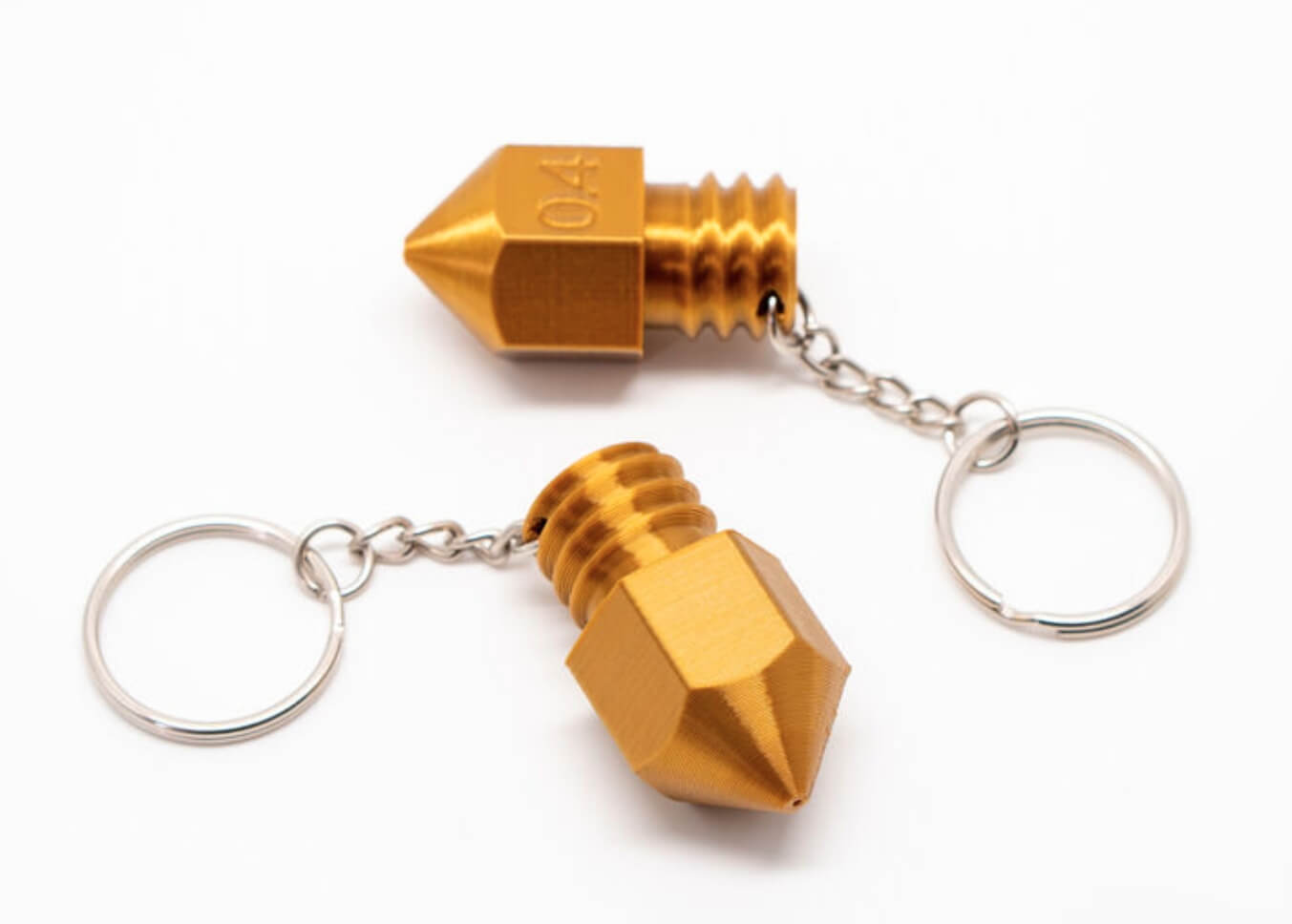 Key chain designed as a 3D printer Nozzle