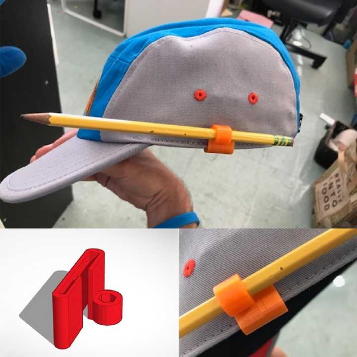 Hat Clip Pencil Holder