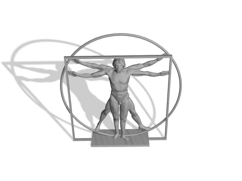 The  Vitruvian  Man  Sculpture at  Belgrave