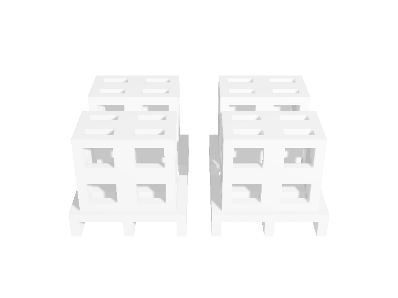 Euro Pallet, 4x With Box scale 1-100