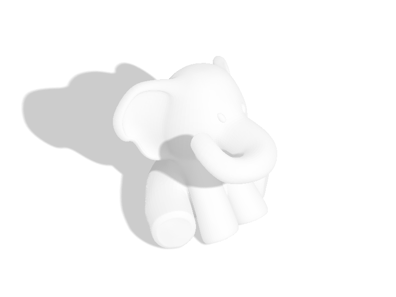 Elephant souvenir model
