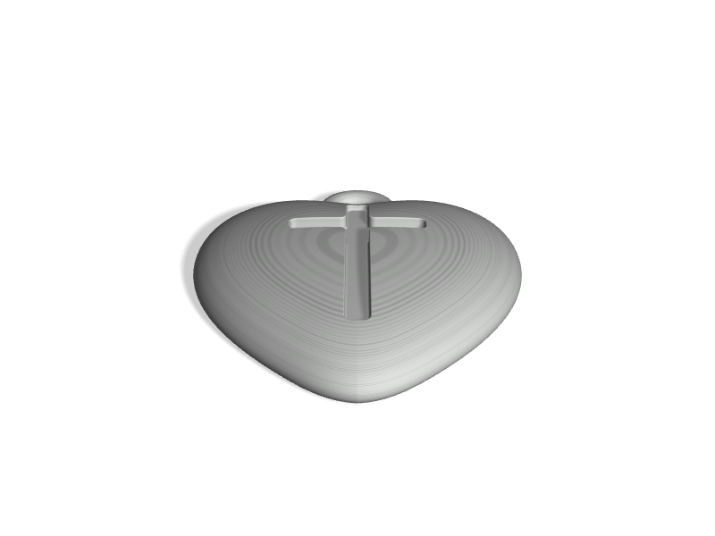 Pendant Heart with a Cross printable model