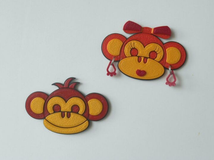 Monkey Boy and Monkey Girl Magnets