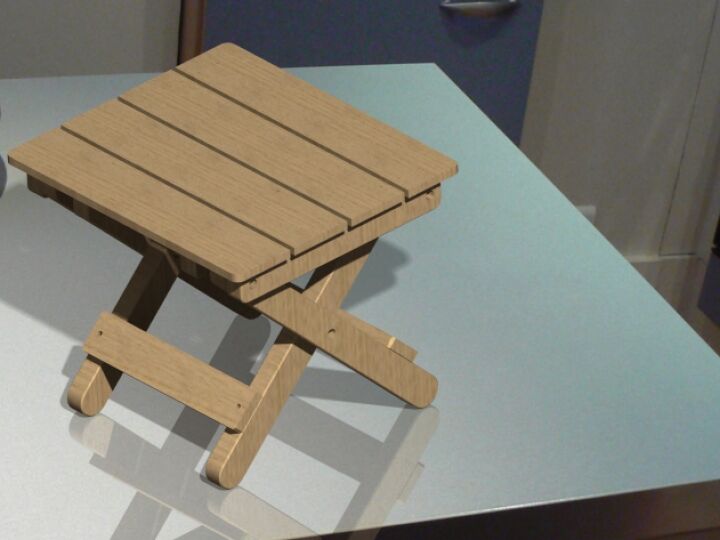 portable wood folding stool