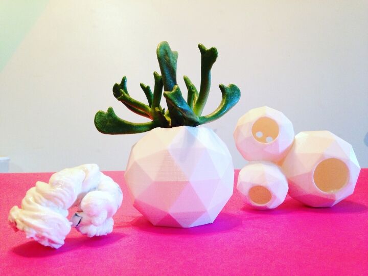 Faceted Sphere Planter