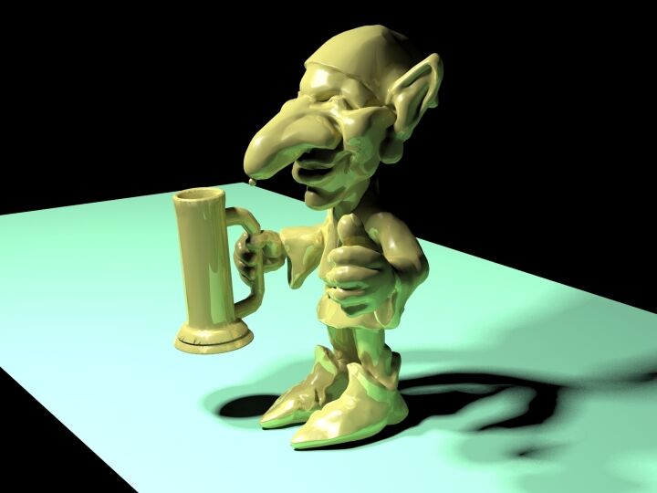 Gobline with beer