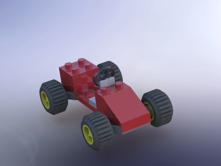 Lego car 3d model sale