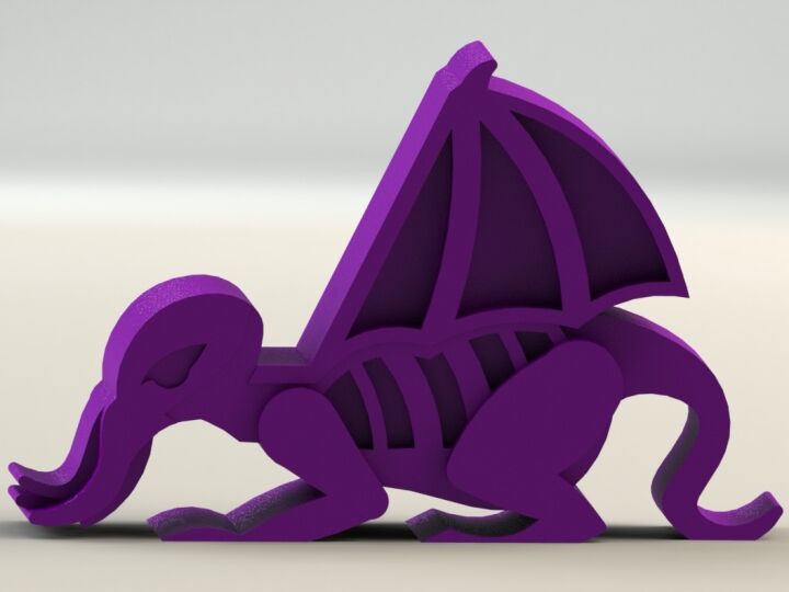 Dino Phone Holder 3D model 3D printable