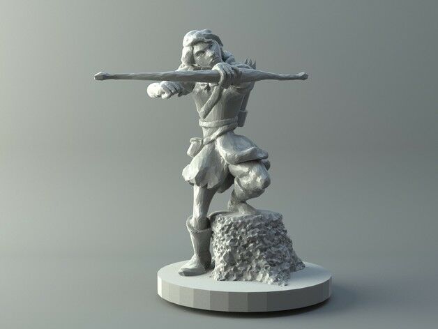 Female archer - D&D miniature